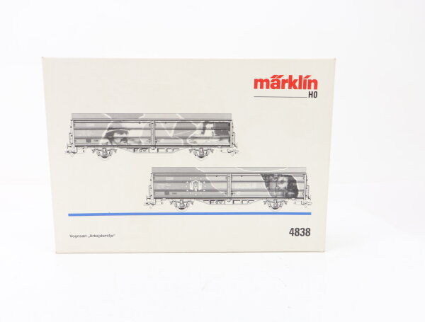 Märklin H0 4838 Güterwagen-Set 2-tlg. Arbejdsmiljø/Arbeitswelt DSB / NEM