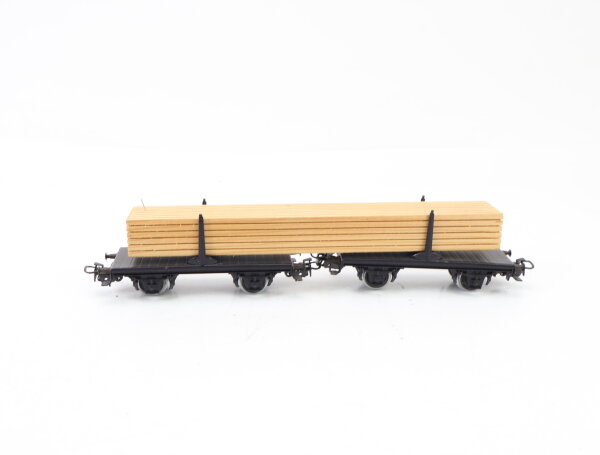 Märklin H0 4665 Güterwagen Langholzwagen Drehschemelwagen mit Holzladung