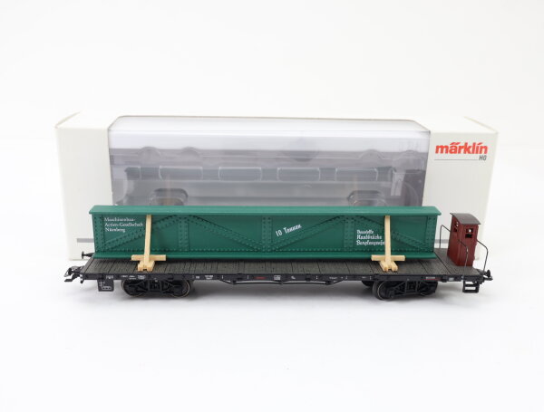 Märklin H0 46284 Güterwagen Rungenwagen m. Brhs. Stahlträger 910 260 DB / NEM