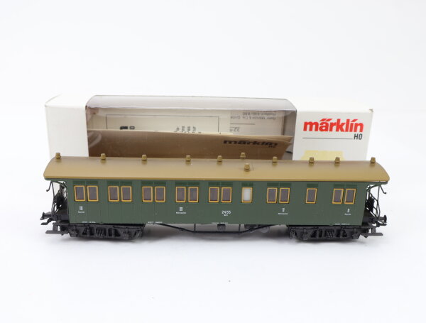 Märklin H0 4210 Personenwagen 2./3. Klasse 2455 BCCi K.W.St.E. grün / NEM
