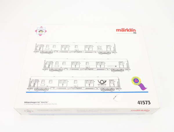 Märklin H0 41573 Leerkarton OVP für Bahnpostwagen-Set "Intercitiy"