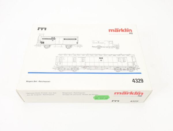 Märklin H0 4329 Leerkarton OVP für Güterwagen-Set "Reichspost" / MHI