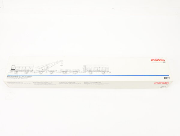 Märklin H0 4897 Leerkarton OVP für Wagen-Set der K.Bay.Sts.B. zum Torftransport
