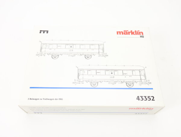 Märklin H0 43352 Leerkarton OVP für Personenwagen-Set "Triebwagen der DRG" / MHI