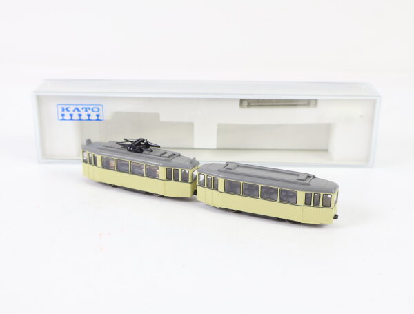 Kato N 14600 Elektro-Triebwagen 2-tlg. Straßenbahn mit Beiwagen Nr. 380 / 643