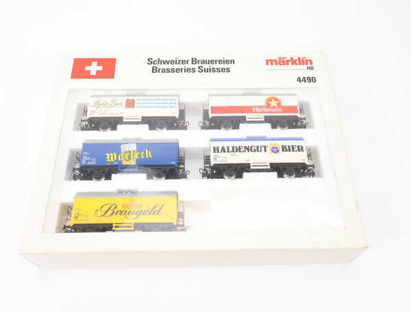 Märklin H0 4490 Güterwagen-Set 5-tlg. "Schweizer Brauereien" / OVP