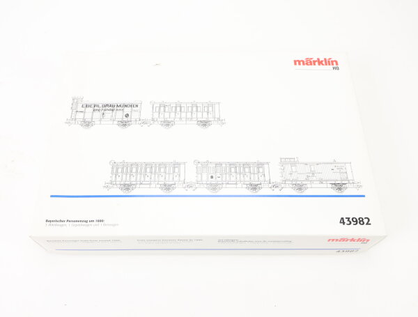 Märklin H0 43982 Personenwagen Set 4-tlg. Bayerischer Personenzug um 1880 / NEM