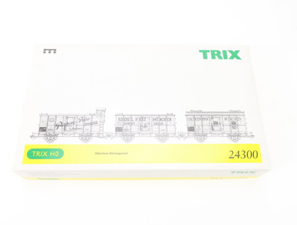 Trix H0 24300 Güterwagen Set "Münchner Bierwagen" 3-tlg. / NEM