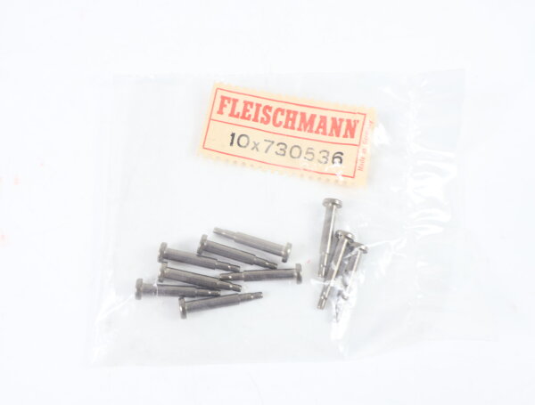 E1641 Fleischmann H0 730536 Ersatzteil 10x Bundbolzen D=2,5 mm L=11,2/17,4 mm