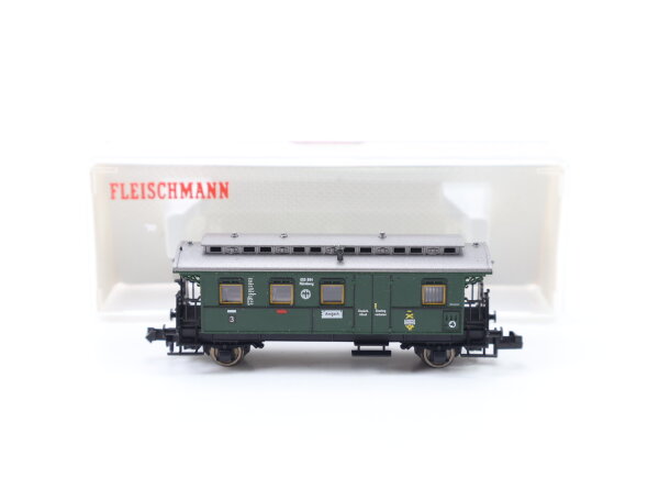 Fleischmann N 8065 Personenwagen Durchgangswagen 3. Klasse 055 864 DRG / OVP