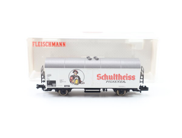 Fleischmann N 8341 gedeckter Güterwagen Kühlwagen "Schultheiss" 400-7 DB /OVP