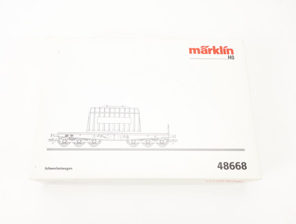Märklin H0 48668 Leerverpackung Leerkarton OVP für Güterwagen Schwerlastwagen DB