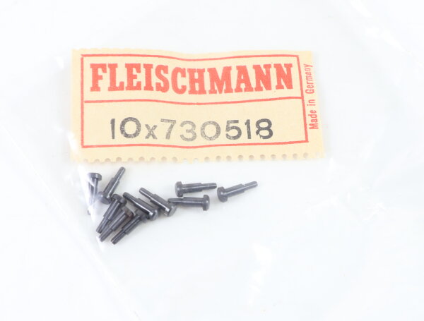 E1641 Fleischmann H0 730518 Ersatzteil 10x Bolzen f. Zahnrad D=1,01/1,5 L=6,4 mm