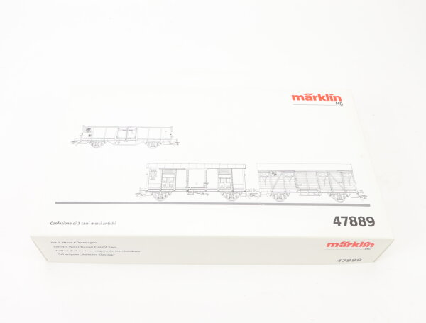 Märklin H0 47889 Güterwagenset 2-tlg. gedeckter + offener Güterwagen FS Italia