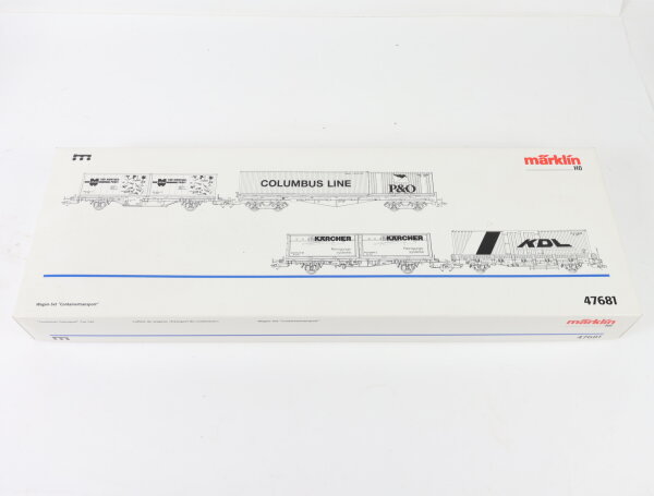Märklin H0 47681 Leerkarton OVP für Güterwagenset "Containertransport" DB