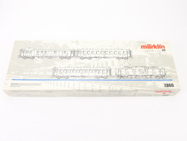 Märklin H0 2860 Leerkarton OVP für Zugset 4-tlg. "Schnellzug der ehemaligen DR"