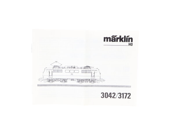 Märklin H0 3042/3172 Beschreibung Anleitung für Diesellok BR 111 DB