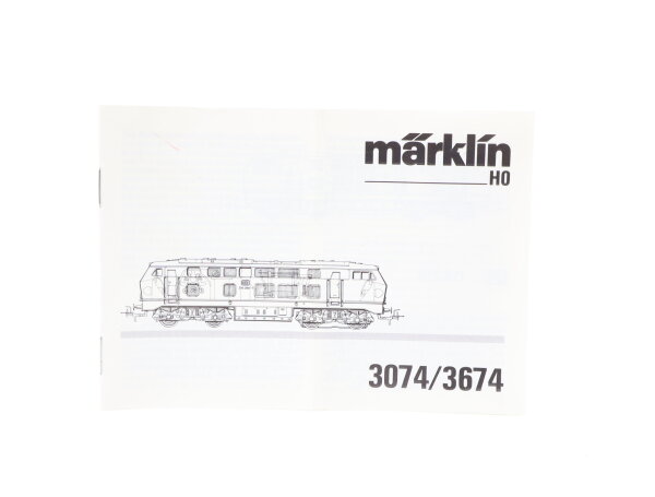 Märklin H0 3074/3674 Beschreibung Anleitung für Diesellok BR 216 090-1 DB