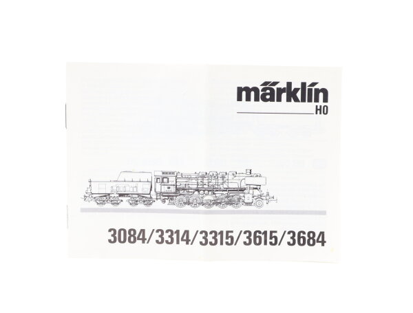 Märklin H0 3084/3314/3315/3615/3684 Beschreibung Anleitung für Dampflok BR 50 DB