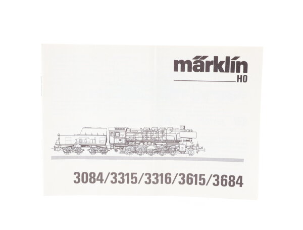 Märklin H0 3084/3315/3316/3615/3684 Beschreibung Anleitung für Dampflok BR 50 DB