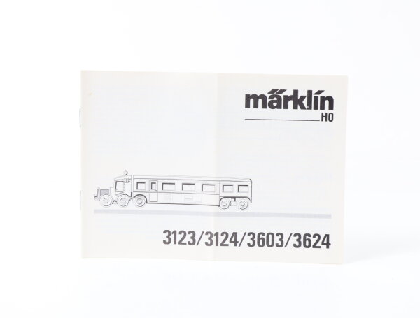 Märklin H0 3123/3124/3603/3624 Beschreibung Anleitung f. Schienenbus "Micheline"