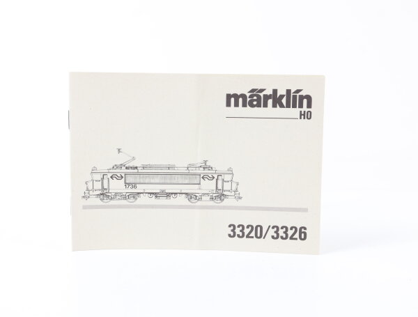 Märklin H0 3320/3326 Beschreibung Anleitung für Elektrolok BR 22265/1631 SNCF