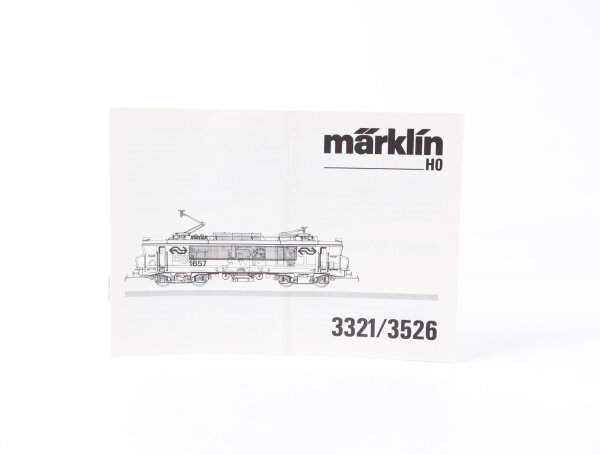 Märklin H0 3321/3526 Beschreibung Anleitung für Elektrolok BR 15065/1631 SNCF