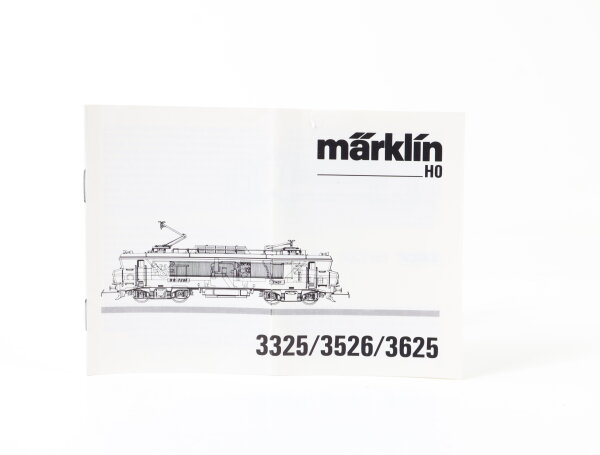 Märklin H0 3325/3526/3625 Beschreibung Anleitung f. Elektrolok BR 7298/1631 SNCF