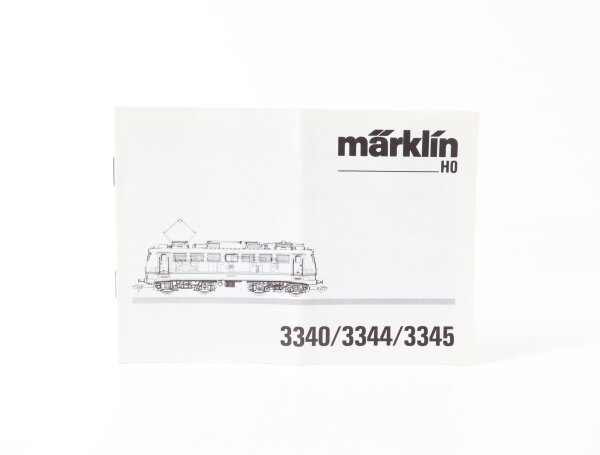 Märklin H0 3340/3344/3345 Beschreibung Anleitung für Elektrolok E-Lok BR 110 DB