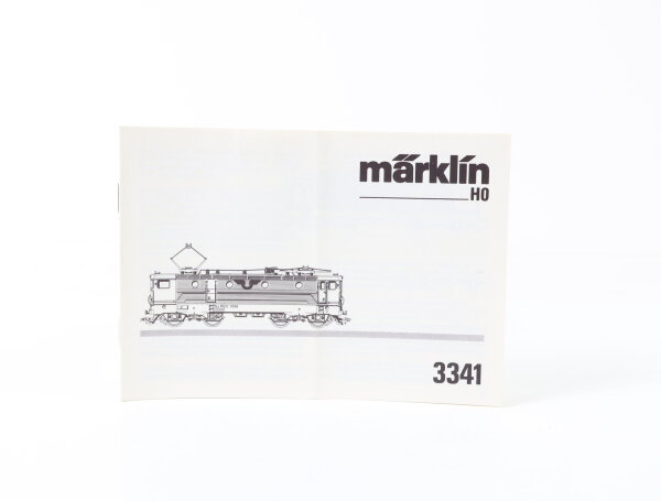 Märklin H0 3341 Beschreibung Anleitung für Elektrolok E-Lok Rc2 1056 SNCB