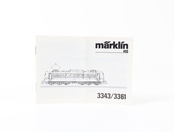 Märklin H0 3343/3361 Beschreibung Anleitung für Elektrolok E-Lok BR 151 DB