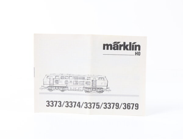 Märklin H0 3373/3374/3375/3379/3679 Beschreibung Anleitung Diesellok BR 216 DB