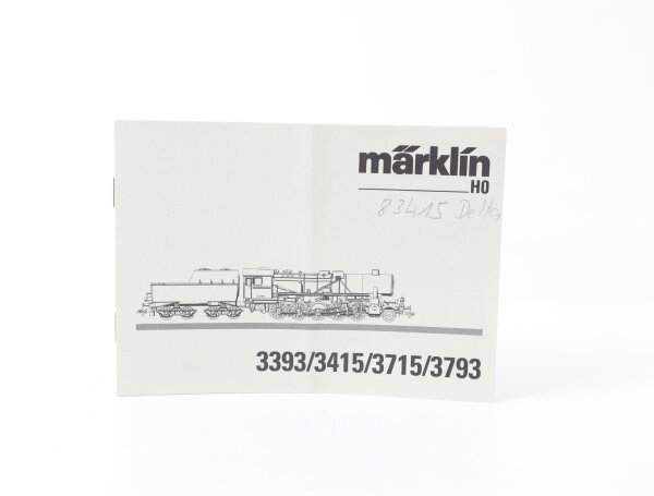 Märklin H0 3393/3415/3715/3793 Beschreibung Anleitung für Dampflok BR 52 DRG/DB