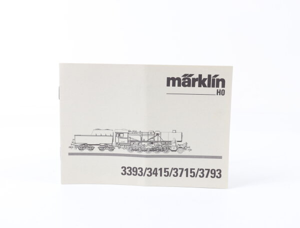 Märklin H0 3393/3415/3715/3793 Beschreibung Anleitung für Dampflok BR 52 DRG/DB