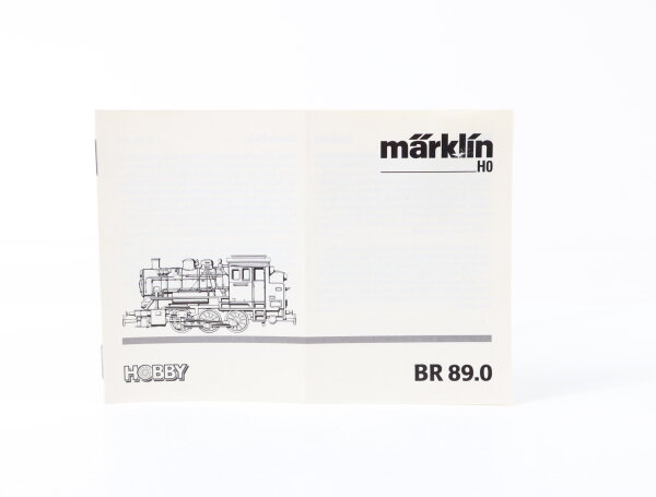 Märklin H0 Beschreibung Anleitung für Dampflok Tenderlok BR 89.0