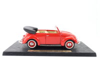 Maisto Modellauto PKW Volkswagen Cabriolet (1951) rot 1:18