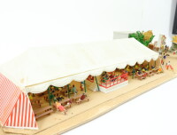 Spur H0 Diorama Szenerie Kirmes Rummel mit Festzelt Karussell Buden / Licht