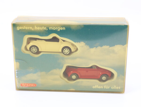 Wiking H0 Z 058 435 MS Modellauto-Set 2-tlg VW Cabrio "gestern,heute,morgen 1:87