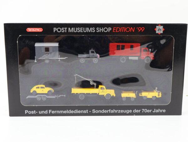 Wiking H0 80-03 Modellauto Set Post- Fernmeldedienst Sonderfahrzeuge 70er 1:87