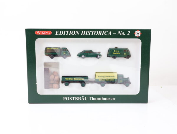Wiking H0 81-16 Modellauto Set Edition Historica Postbräu Thannhausen 1:87