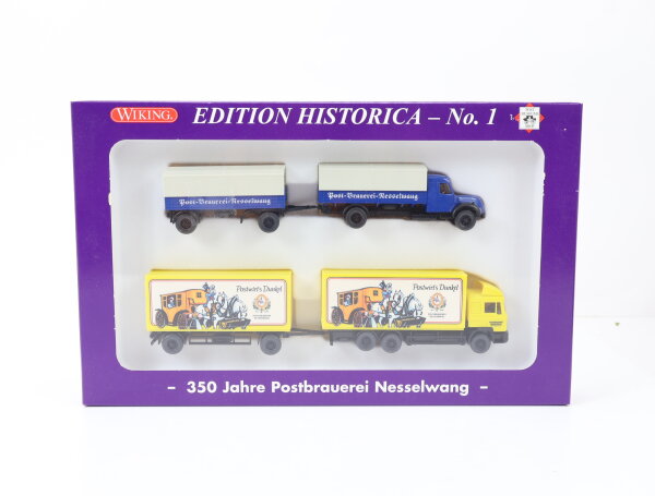Wiking H0 82-10 Modellauto-Set "Edition Historica-No. 1" Postbrauerei 1:87