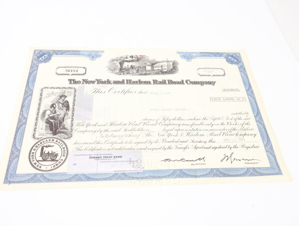 Aktie Sammlerstück einer US Amerikanischen Eisenbahnaktie 1984