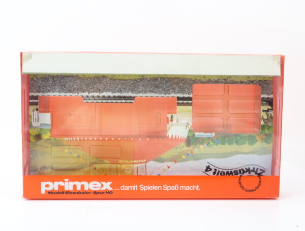 Primex H0 4589 Leerkarton OVP für Güterwagen-Set Zirkuswelt 4 "Sarrasani"