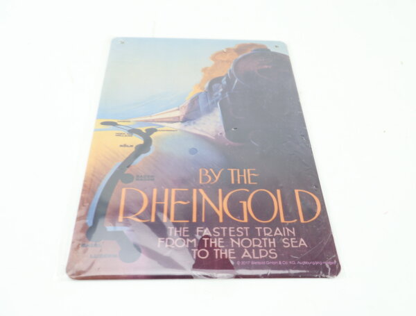 Weltbild Schild Blechschild "By the Rheingold" 205x145 mm