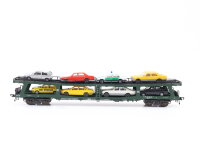 Fleischmann H0 5285 Güterwagen Autotransportwagen beladen 98-80 021-3 DDm915 DB