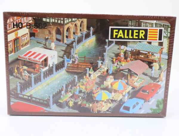 Faller H0 B-582 Ausschmückung Bausatz Wochenmarkt / OVP