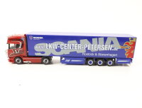 Herpa H0 LKW Scania V8 Kühlkoffer-Sattelzug TSU Jens Bode Petersen Rostock 1:87