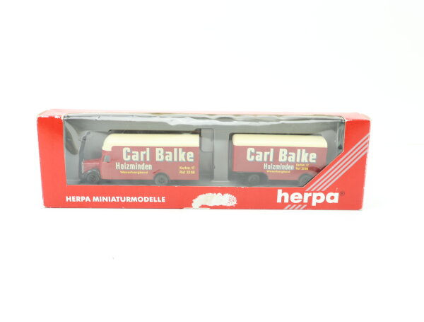 Herpa H0 143929 LKW MB Hängerzug Spedition Carl Balke 1:87