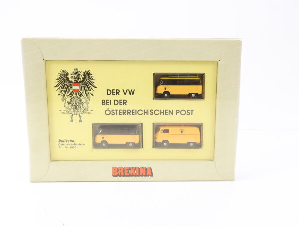 Brekina H0 90001 Modellauto-Set 3-tlg. Der VW Bei Der Österreichischen Post 1:87