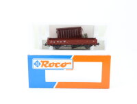 Roco H0 46031 Güterwagen Niederbordwagen Rungenwagen...